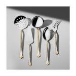 Nehir Fulya Altın Sade 12 Kişilik 89 Parça Deri Kutulu Çatal Kaşık Bıçak Takımı - Görsel 4