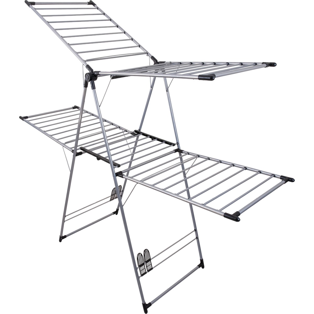 110001036031551.jpg Cıngıllıoğlu CC-405 Crystal Lux Çift Katlı Alüminyum Kalın Borulu Çamaşır Kurutma Askısı - Görsel 1