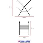 Cıngıllıoğlu CC-405 Crystal Lux Çift Katlı Alüminyum Kalın Borulu Çamaşır Kurutma Askısı - Görsel 5