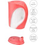 Awox Mercan 1,7 Lt Su Isıtıcı - Plastik Gövde, Şeffaf Su Göstergesi, Paslanmaz Çelik Rezistans, Otomatik Kapanma Özelliği - Görsel 2