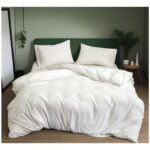 Voddi Pamuklu Tek Kişilik Fermuarlı Beyaz Yorgan Kılıfı Nevresim&astar Sık Dokuma Kumaş 160X220 cm - Görsel 2