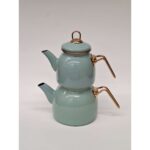 Gizem Emaye Çaydanlık Takımı Yeşil