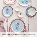 Karaca Forever Bone Spello 26 Parça 6 Kişilik Kahvaltı Takımı Blue - Görsel 3