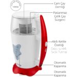 Awox Dual Cam Demlikli Elektrikli Çaycı Beyaz-Kırmızı - Görsel 3