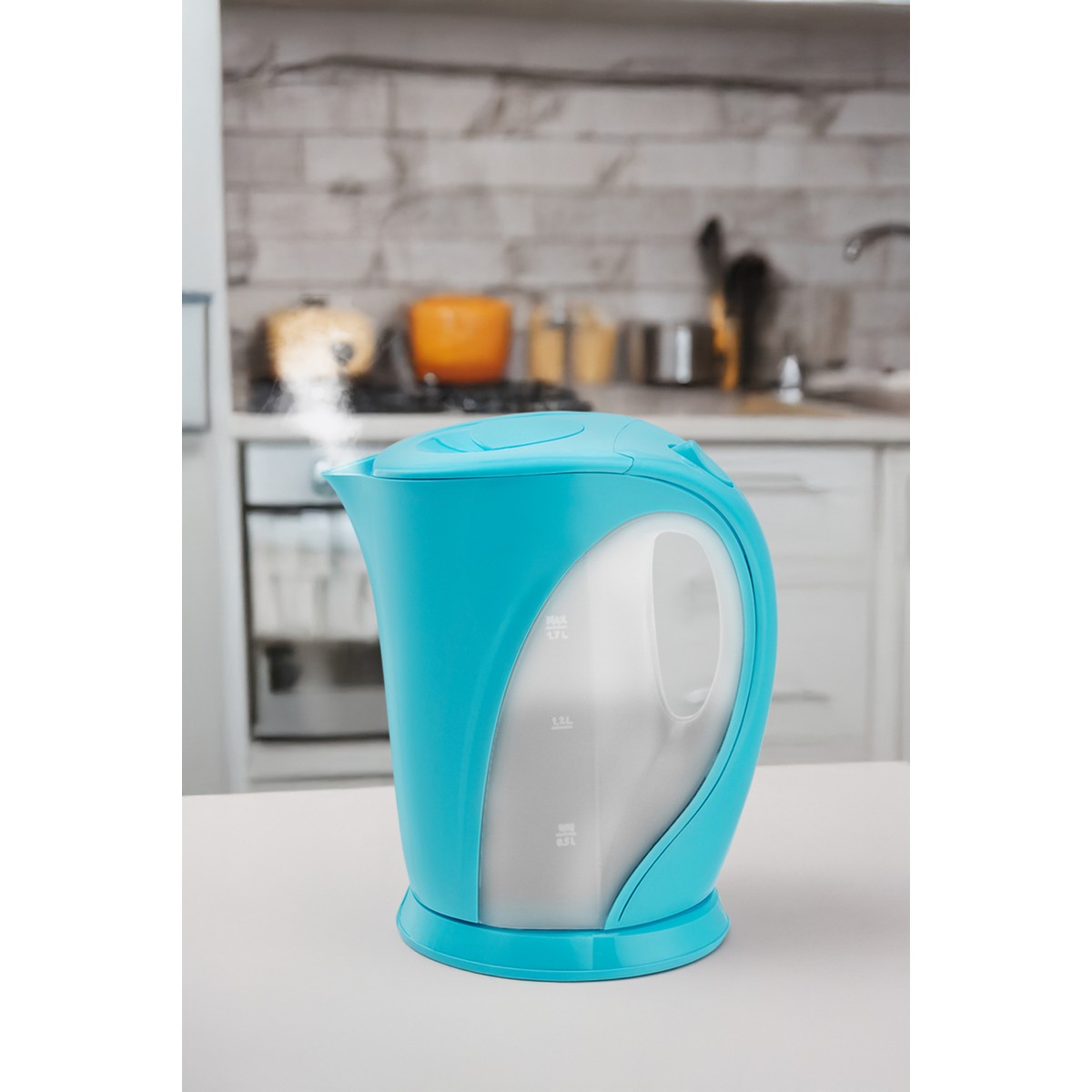 110001040652924.jpg Awox Marin Su Isıtıcı Kettle 1.7 Lt Mavi Yıkanabilir Filtre ve Otomatik Kapanma Özelliğiyle - Görsel 1