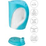 Awox Marin Su Isıtıcı Kettle 1.7 Lt Mavi Yıkanabilir Filtre ve Otomatik Kapanma Özelliğiyle - Görsel 2