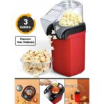 Tilbe Home Popcorn Mısır Makinesi Yağsız Mısır Patlatma Makinası 1200W Elektrikli Sıcak Havalı Mısır Makinesi