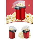 Tilbe Home Popcorn Mısır Makinesi Yağsız Mısır Patlatma Makinası 1200W Elektrikli Sıcak Havalı Mısır Makinesi - Görsel 3