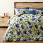 Bella Maison %100 Pamuk Saten Marlowe Çift Kişilik Nevresim Seti Yeşil (200X220 Cm)