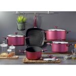 Bonera Atlas 9 Parça Eflatun Titanyum Tencere & Tava Seti Bonera Atlas 9 Parça Eflatun Titanyum Tencere & Tava Seti