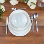 Kütahya Home 24 Parça Liana Yemek Takımı Gold Yaldızlı