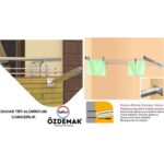 Özdemak Balkon Çamaşır Kurutma Askısı Kurutmalık Duvar Tipi Montaj - Görsel 4