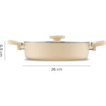 Jumbo Swiss Crystal Dark Cream 7 Parça Tencere Seti - Görsel 4