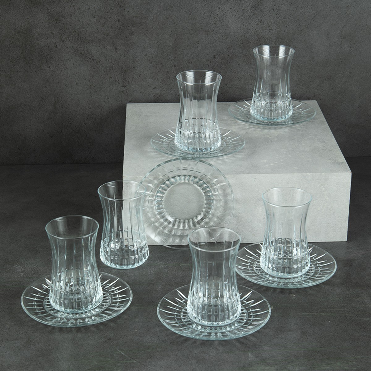 110001048212798.jpg Aryıldız Fiona 12 Parça 6 Kişilik Çay Seti 110 ml - Görsel 1