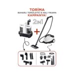 Torima V22B Koltuk ve Halı Yıkama Makinesi + CB-08C Çok Fonksiyonlu Buharlı Temizleyici