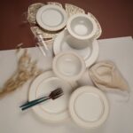 Matmel Altın File Bonsai 18 Parça Yemek Seti - Ekru - Görsel 2