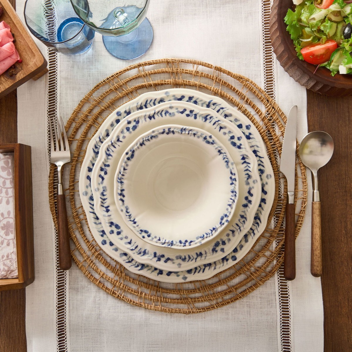 110001048573611.jpg Matmel Blueness 24 Parça Yemek Takımı - Renkli - Görsel 1