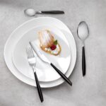 Matmel Mona 24 Parça Çatal Kaşık Bıçak Takımı - Siyah / Gri