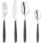 Matmel Mona 24 Parça Çatal Kaşık Bıçak Takımı - Siyah / Gri - Görsel 2