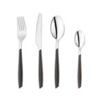 Matmel Mona 24 Parça Çatal Kaşık Bıçak Takımı - Siyah / Gri - Görsel 3
