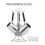 Nehir Everest 4 Parça Standlı Paslanmaz Çelik Cezve Seti - Görsel 2