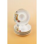 Bursa Porselen Dekor Tavşan 4 Parça Altın Yaldızlı Porselen Yumurtalık - Görsel 2