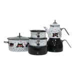 Pr Home Cat Çeyiz Seti Çaydanlık - Kızartma Tenceresi - Saklama Kabı