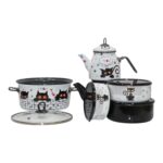 Pr Home Cat Çeyiz Seti Çaydanlık - Kızartma Tenceresi - Saklama Kabı - Görsel 3