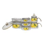 Pr Home Lemon Çeyiz Seti Çaydanlık - Kızartma Tenceresi - Saklama Kabı