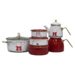 Pr Home Love Çeyiz Seti Çaydanlık - Kızartma Tenceresi - Saklama Kabı