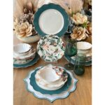 Rossev Pink&more Yemek Takımı Green Amazon 24 Parça 6 Kişilik