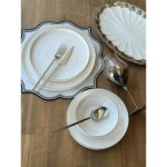 Rossev Yemek Takımı Modern Gümüş 24 Parça 6 Kişilik