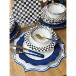 Rossev Yemek Takımı Lacivert Dama 24 Parça 6 Kişilik - Görsel 2