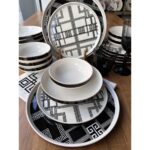 Rossev Yemek Takımı Modern Versace 24 Parça 6 Kişilik