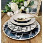 Rossev Yemek Takımı Modern Versace 24 Parça 6 Kişilik - Görsel 2