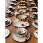 Rossev Yemek Takımı Modern Black 150 Parça 12 Kişilik