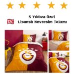 Taç Taç Lisanslı Galatasaray 5.yıldız Tek Kişilik Pamuk Nevresim Takımı