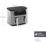 Karaca Air Pro Cook Duo Ev Yemeği Xxxl 8 Litre Airfryer Cool Gray 8 Kişilik - Görsel 2