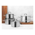 Porland Benigma Çelik Tencere Takımı 8 Parça