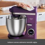 Karaca Mastermaid Chef Ultra D2000W Dijital Ekranlı Hamur Yoğurma Makinesi Grape Purple 7l - Görsel 3