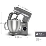 Karaca Mastermaid Chef Ultra D2000W Dijital Ekranlı Hamur Yoğurma Makinesi Galaxy Grey 7l - Görsel 2