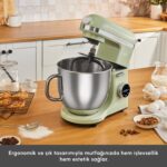 Karaca Mastermaid Chef Ultra D2000W 7l Dijital Ekranlı Hamur Yoğurma Makinesi Cabbage Green - Görsel 5