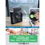 Teknoloji Gelsin Buzlu Vantilatör Mini Fan 5 Spreyli Su Püskürtmeli 600 ml Buhar Makinesi Nemlendirici Mini Klima Rgb - Görsel 3
