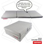 Xpermate Katlanır Yatak Yer Yatağı  Katlanır Sünger Yatak Misafir Yatağı 70X180X6 Gri