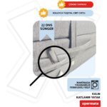 Xpermate Katlanır Yatak Yer Yatağı  Katlanır Sünger Yatak Misafir Yatağı 70X180X6 Gri - Görsel 3