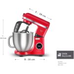 Karaca Mastermaid Chef Ultra D2000W Dijital Ekranlı Hamur Yoğurma Makinesi Imperial Red 7 L - Görsel 2