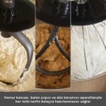 Karaca Mastermaid Chef Ultra D2000W Dijital Ekranlı Hamur Yoğurma Makinesi Imperial Red 7 L - Görsel 4