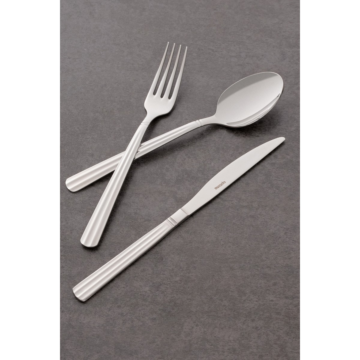 110001058359457.jpg Hisar Mercan 18 Parça Çelik 6 Kişilik Çatal Kaşık Bıçak Seti - Görsel 1