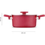 Jumbo Swiss Crystal Red 7 Parça Tencere Seti - Görsel 4