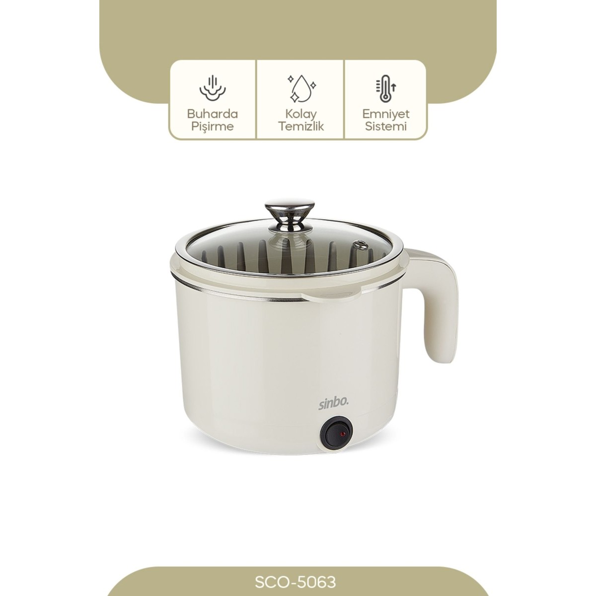 110001059607386.jpg Sinbo Sco-5063 Çok Fonksiyonlu Buharlı Pişirici Uyumlu - Görsel 1